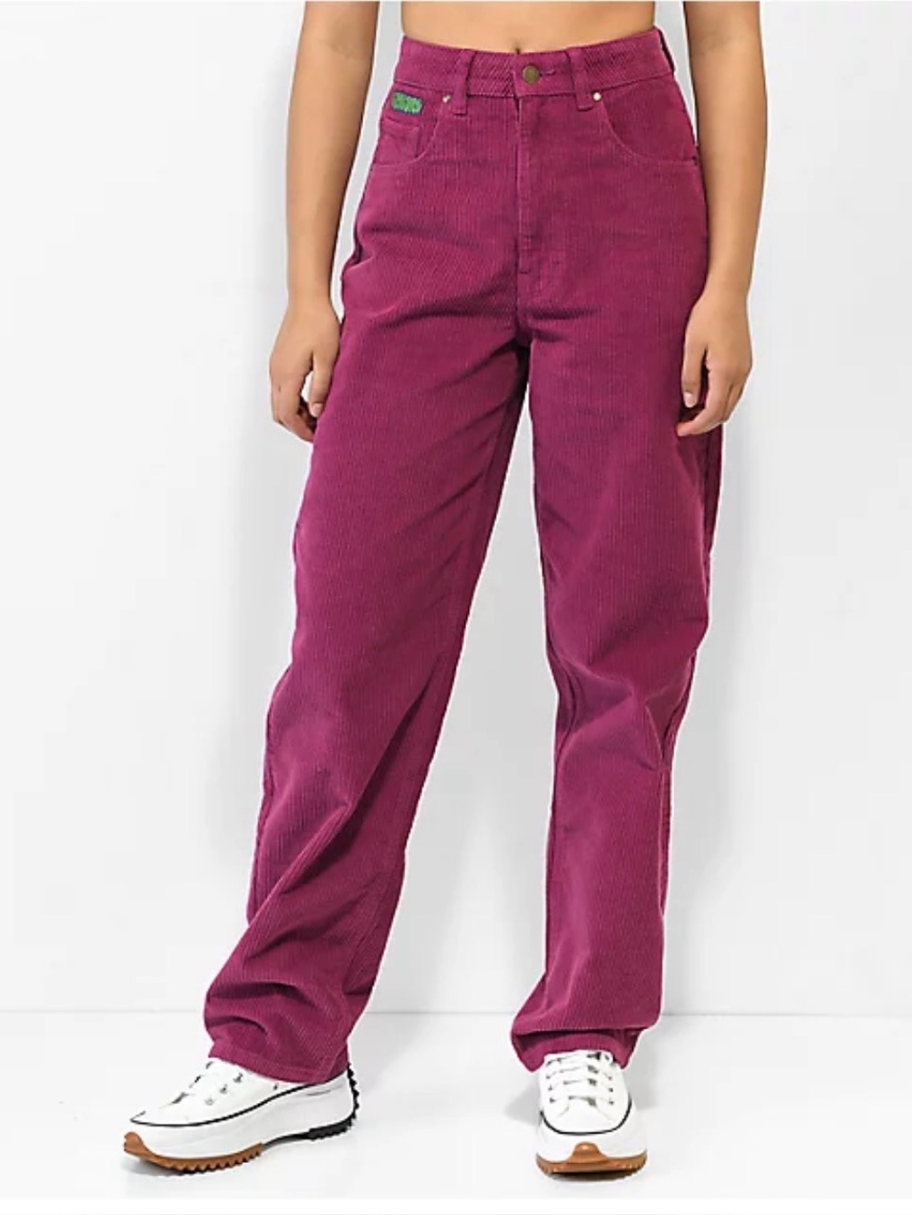 Empyre Women Size 8 Berry Fuchsia Corduroy High Rise Tori Skate Pants Baggy Y2K